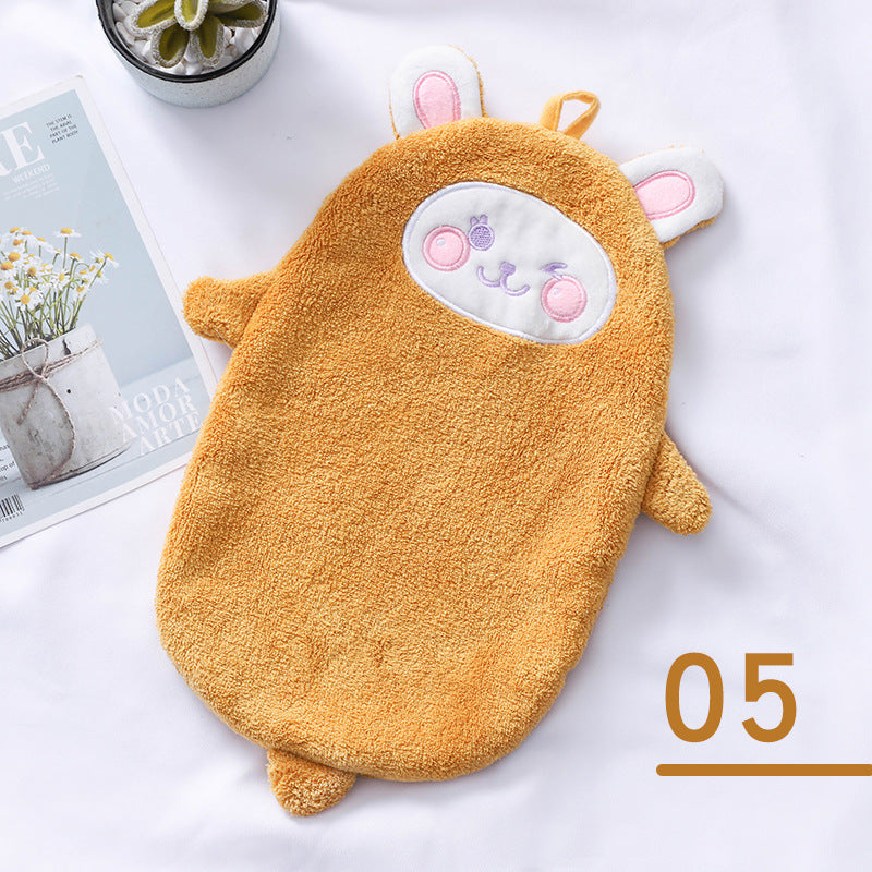 Cartoon Absorbent Hand Towels for Bathroom Cleaning