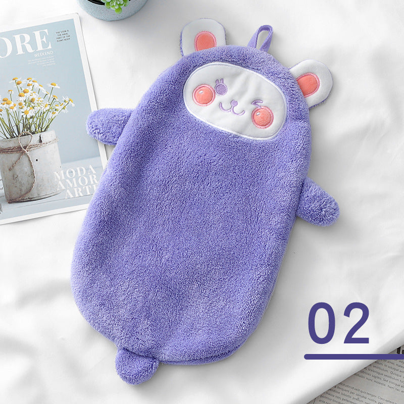 Cartoon Absorbent Hand Towels for Bathroom Cleaning